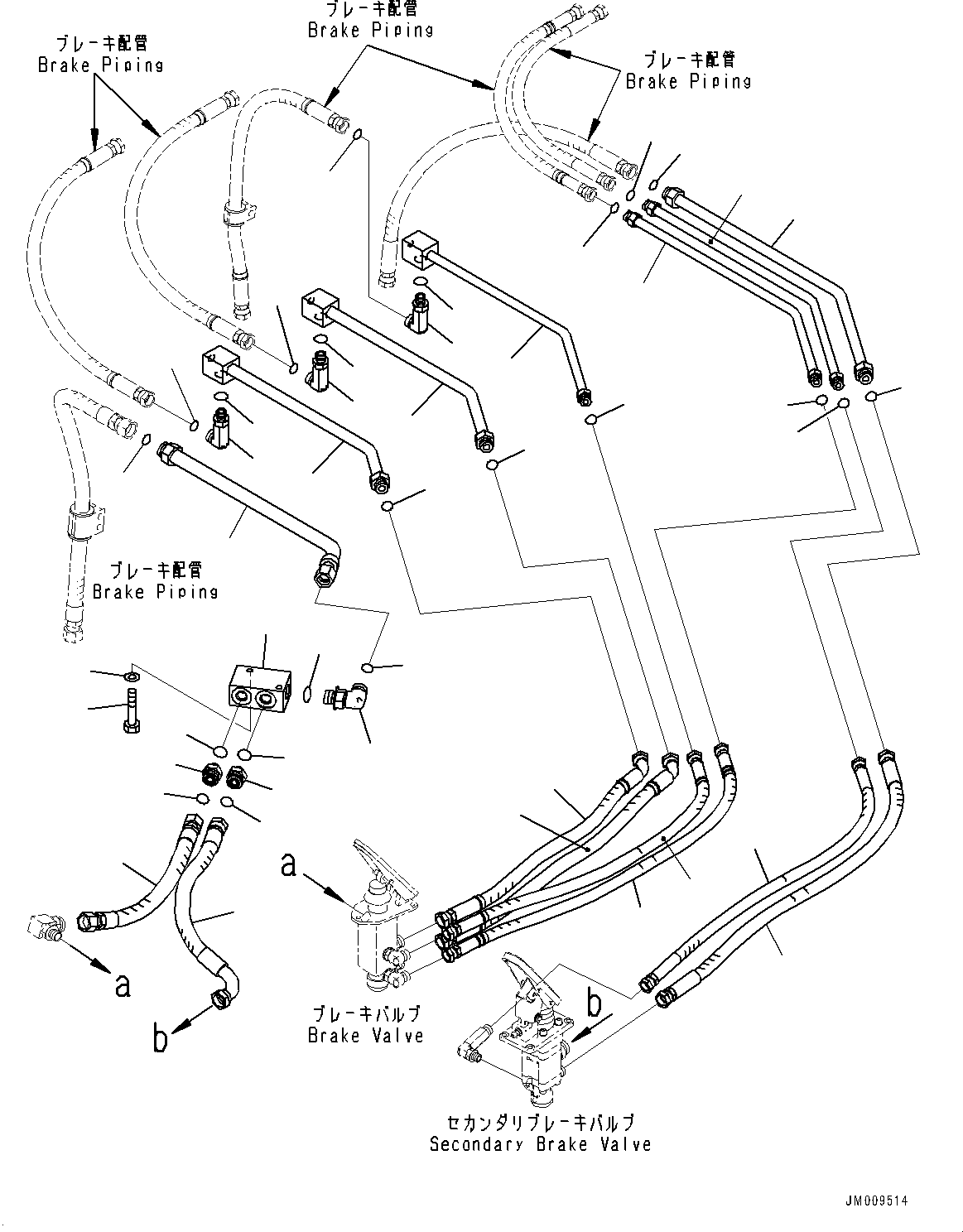 Dump Trucks Komatsu / HD1500-8 S/N 81001-UP(0001174C) / Cab, Brake Piping (#81001-)(K002030 : K0200-008030)