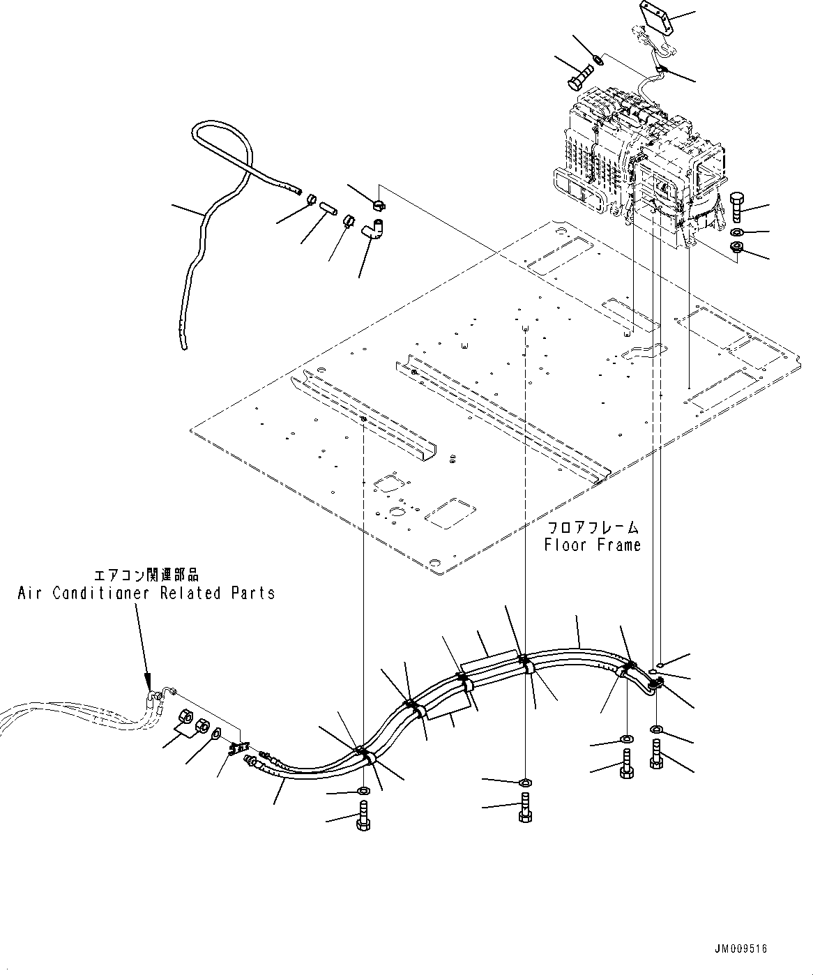Dump Trucks Komatsu / HD1500-8 S/N 81001-UP(0001174C) / Cab, Air Conditioner Piping (#81001-)(K002036 : K0200-008036)