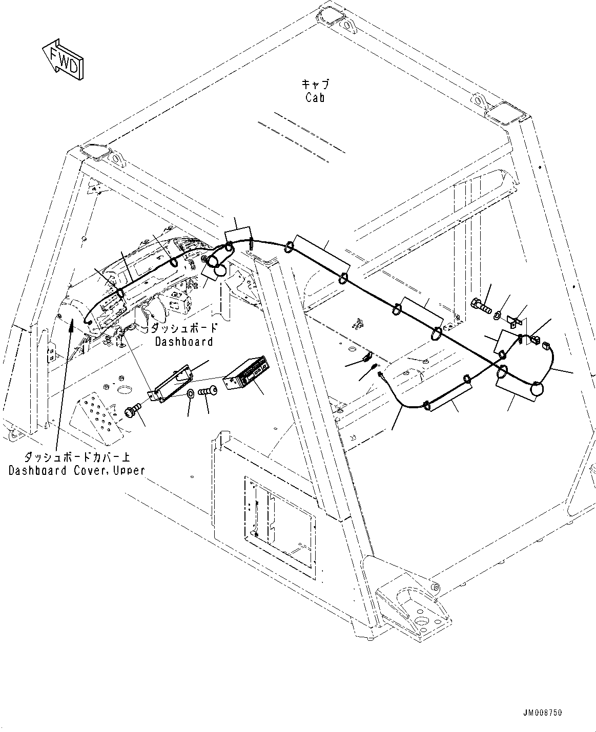 Dump Trucks Komatsu / HD1500-8 S/N 81001-UP(0001174C) / Cab, Radio (#81028-)(K003067 : K0200-009067)