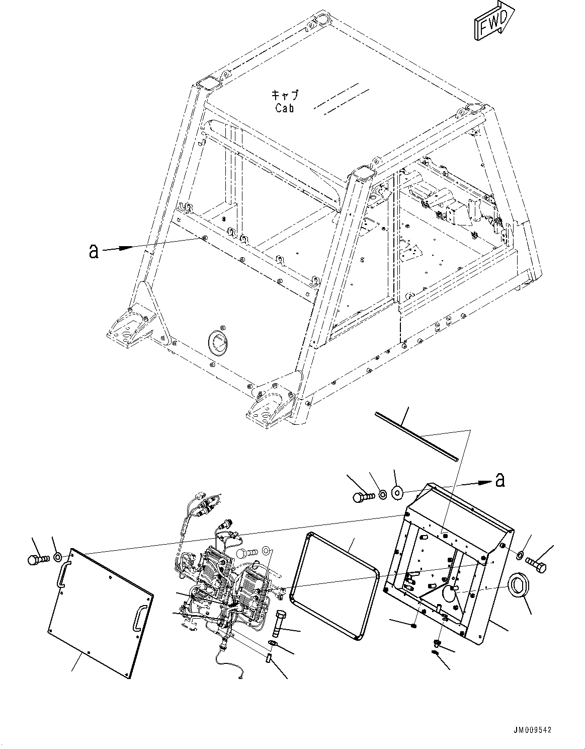Dump Trucks Komatsu / HD1500-8 S/N 81001-UP(0001174C) / Cab, Electric Box (#81028-)(K003076 : K0200-009076)