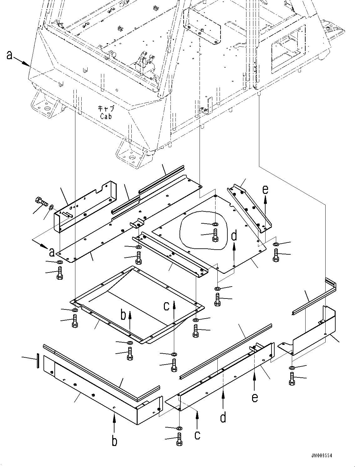 Dump Trucks Komatsu / HD1500-8 S/N 81001-UP(0001174C) / Cab, Under Cover (#81001-)(K002079 : K0200-008079)
