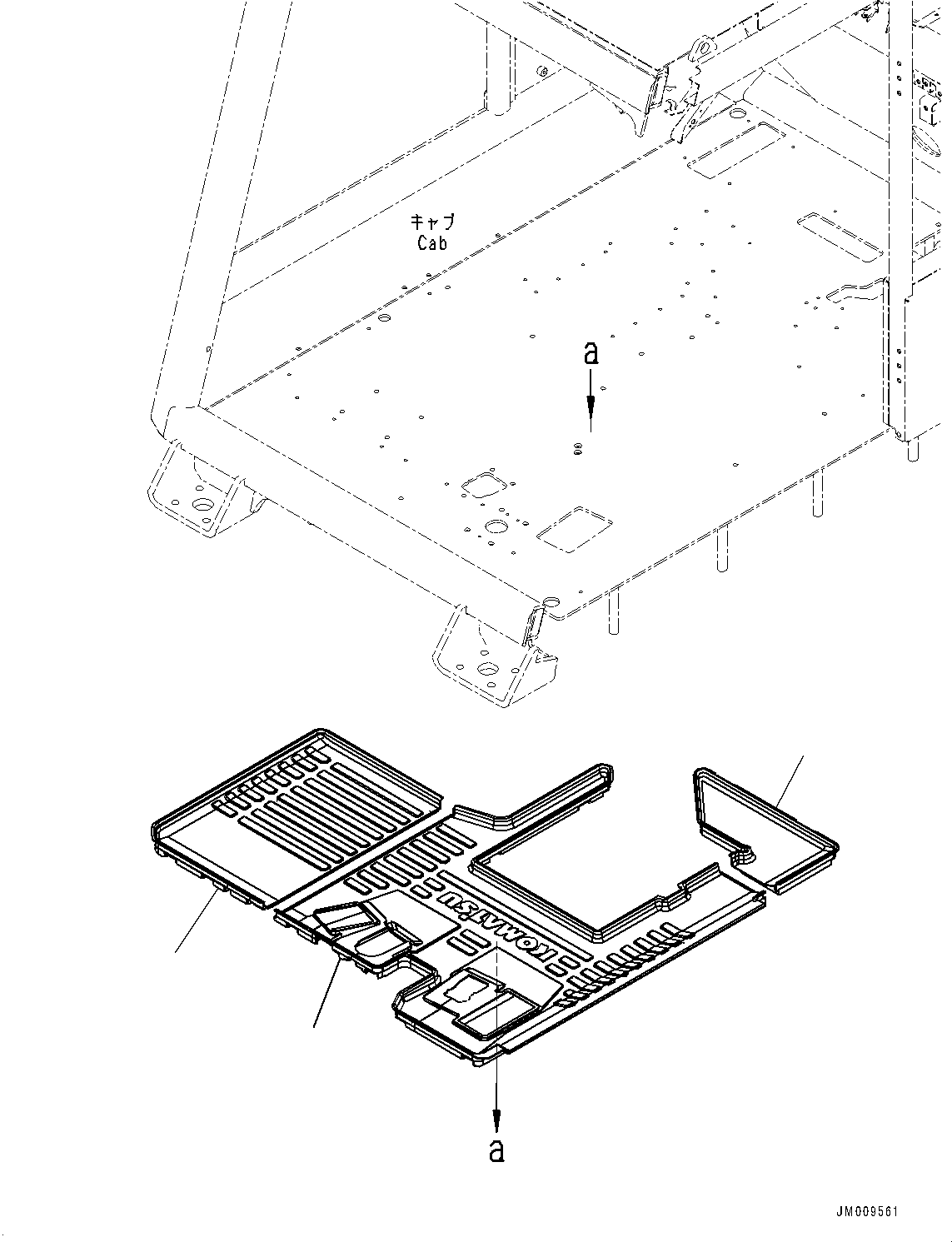 Dump Trucks Komatsu / HD1500-8 S/N 81001-UP(0001174C) / Floor Mat (#81001-)(K007001 : K0310-001001)