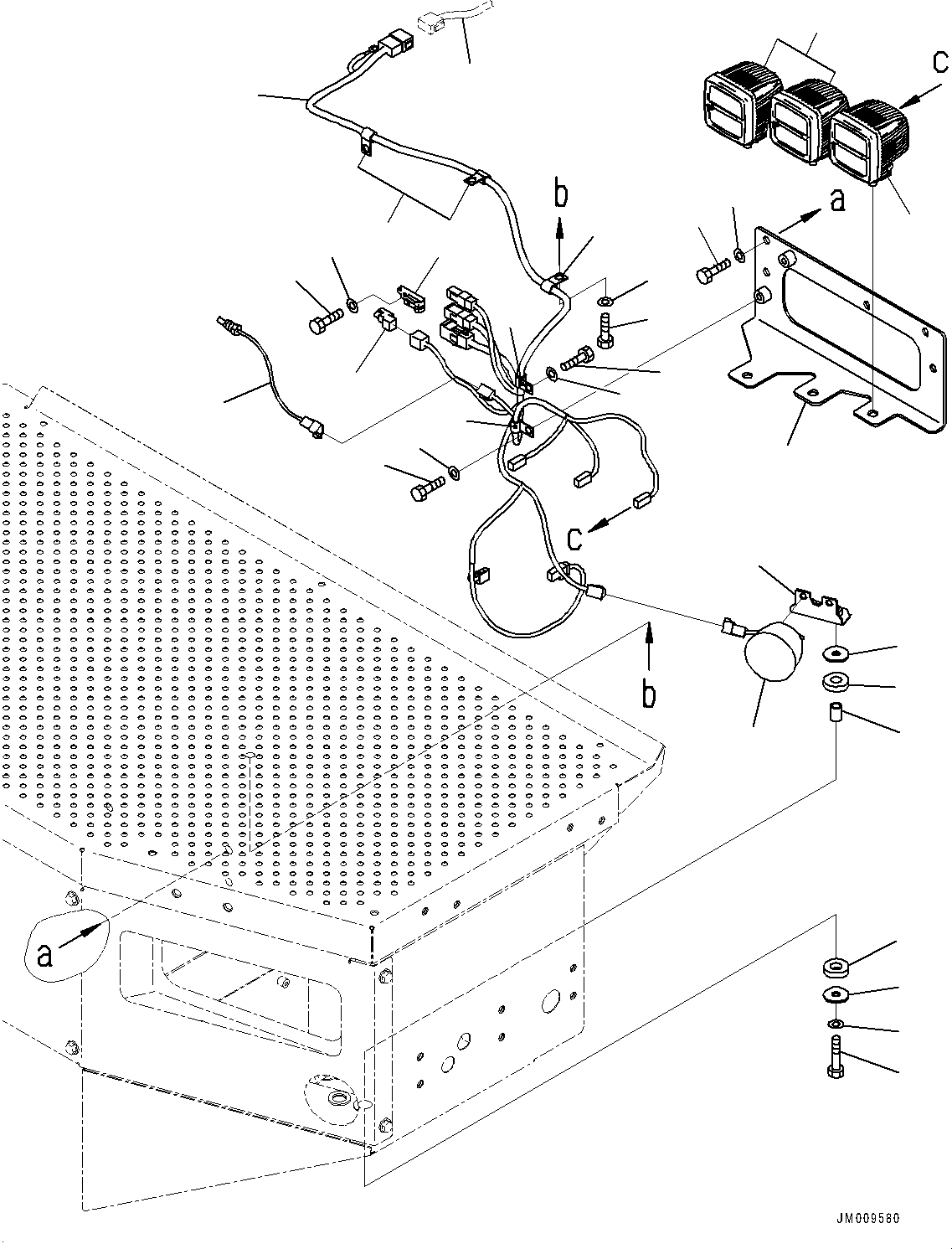 Dump Trucks Komatsu / HD1500-8 S/N 81001-UP(0001174C) / Platform L.H., Headlamp (#81001-)(K009002 : K3100-003002)