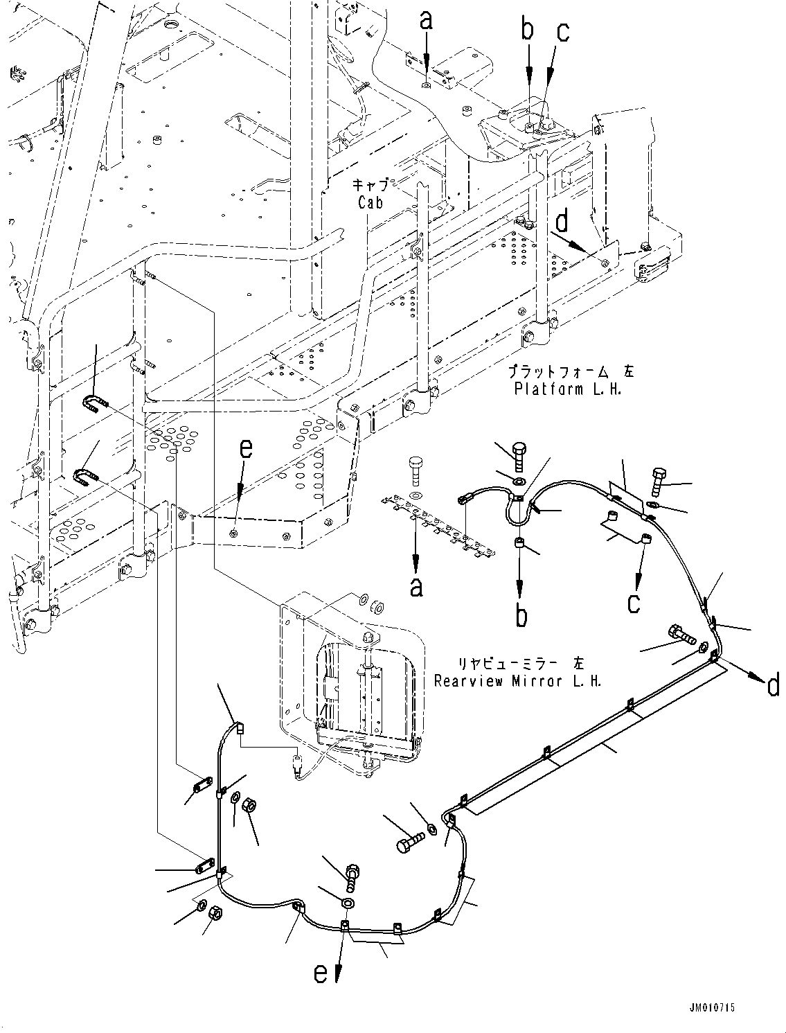 Dump Trucks Komatsu / HD1500-8 S/N 81001-UP(0001174C) / Platform L.H., Wiring Harness (#81001-)(K009010 : K3100-003010)