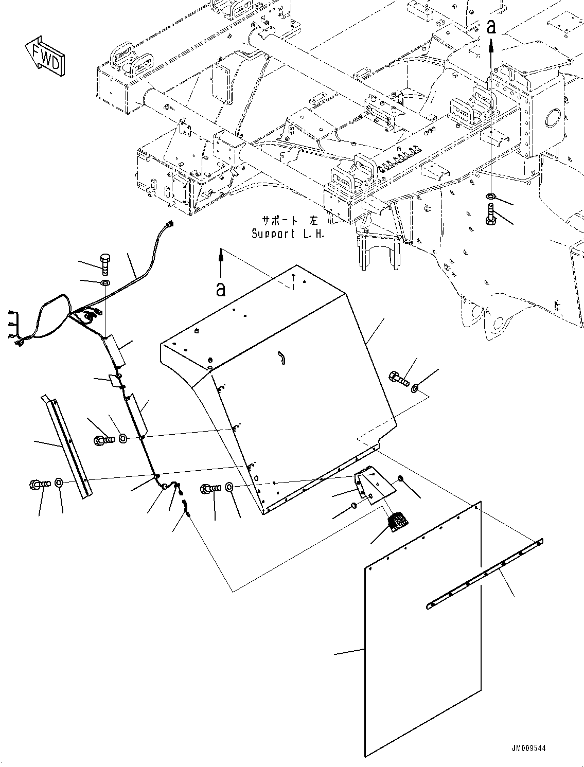 Dump Trucks Komatsu / HD1500-8 S/N 81001-UP(0001174C) / Fender, Fender, L.H. (With LED Side Working Lamp)(#81001-81025)(M011001 : M3210-002001)