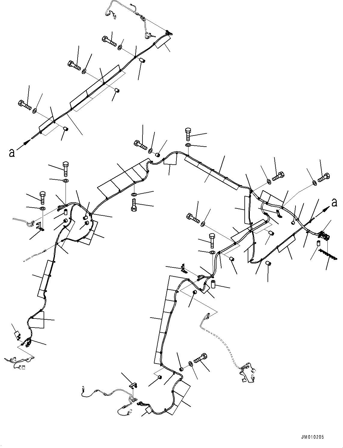 Dump Trucks Komatsu / HD1500-8 S/N 81001-UP(0001174C) / KomVision Camera, Wiring Harness (#81001-)(W014009 : W3155-001009)