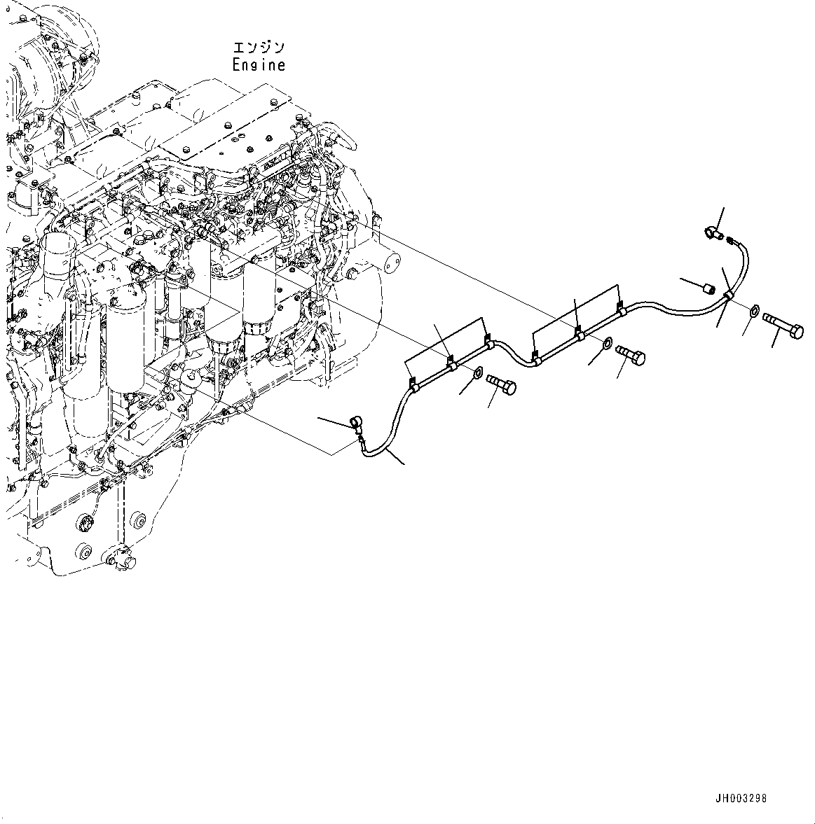 Bulldozers Komatsu / D375A-6R S/N 65001-UP (Mining Specification)(0001178c) / Engine Wiring Harness, Ribbon Heater (#65001-)(B005002 : B0500-002002)