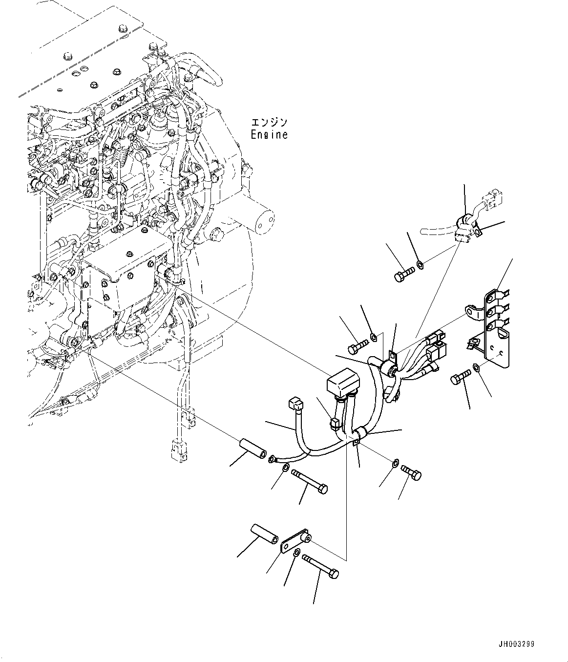 Bulldozers Komatsu / D375A-6R S/N 65001-UP (Mining Specification)(0001178c) / Engine Wiring Harness, Engine Main Wiring Harness (#65001-)(B005003 : B0500-002003)