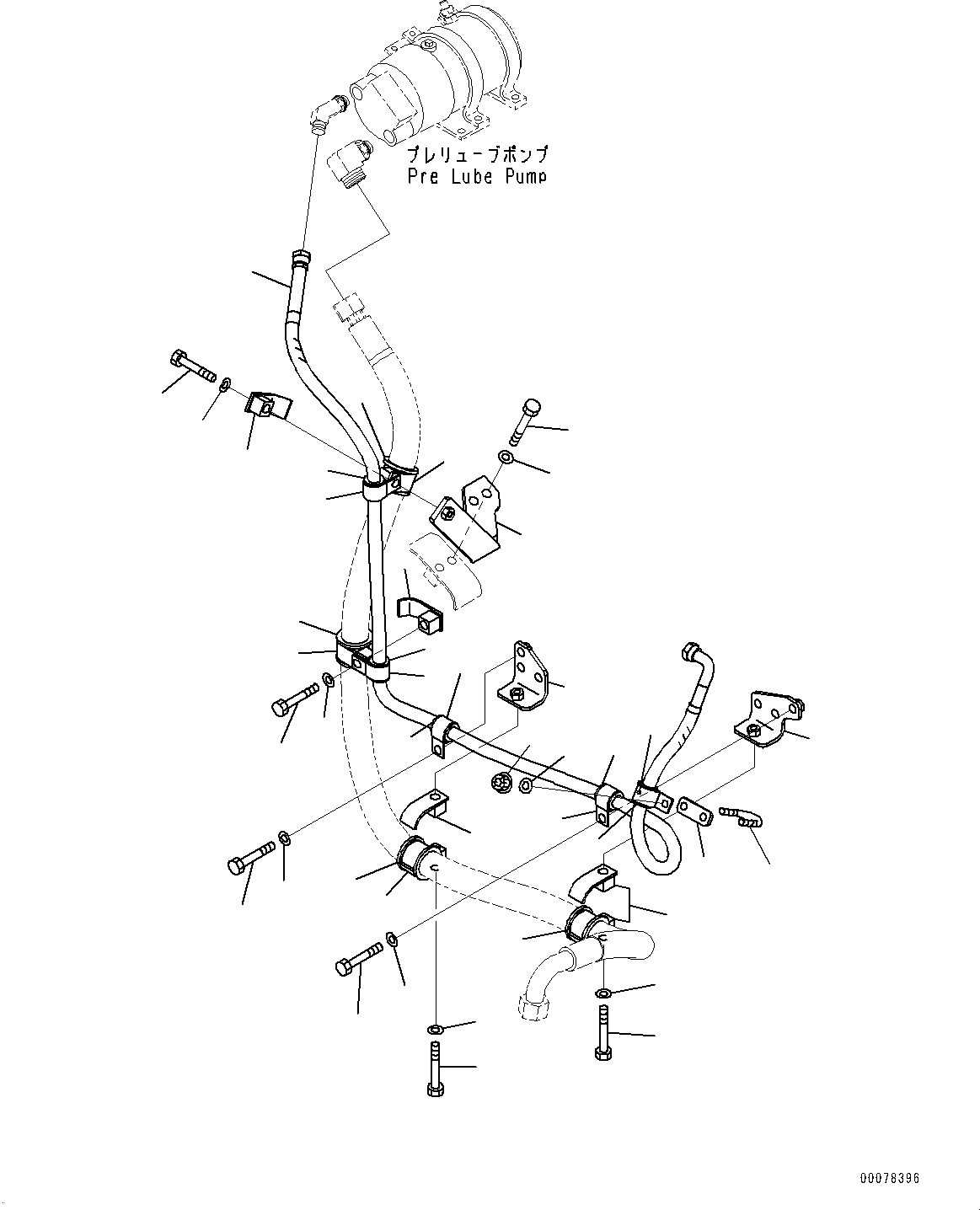 Bulldozers Komatsu / D375A-6R S/N 65001-UP (Mining Specification)(0001178c) / Engine Pre-lubrication Unit, Piping and Hose(#65001-65000)(B010003 : B0800-001003)