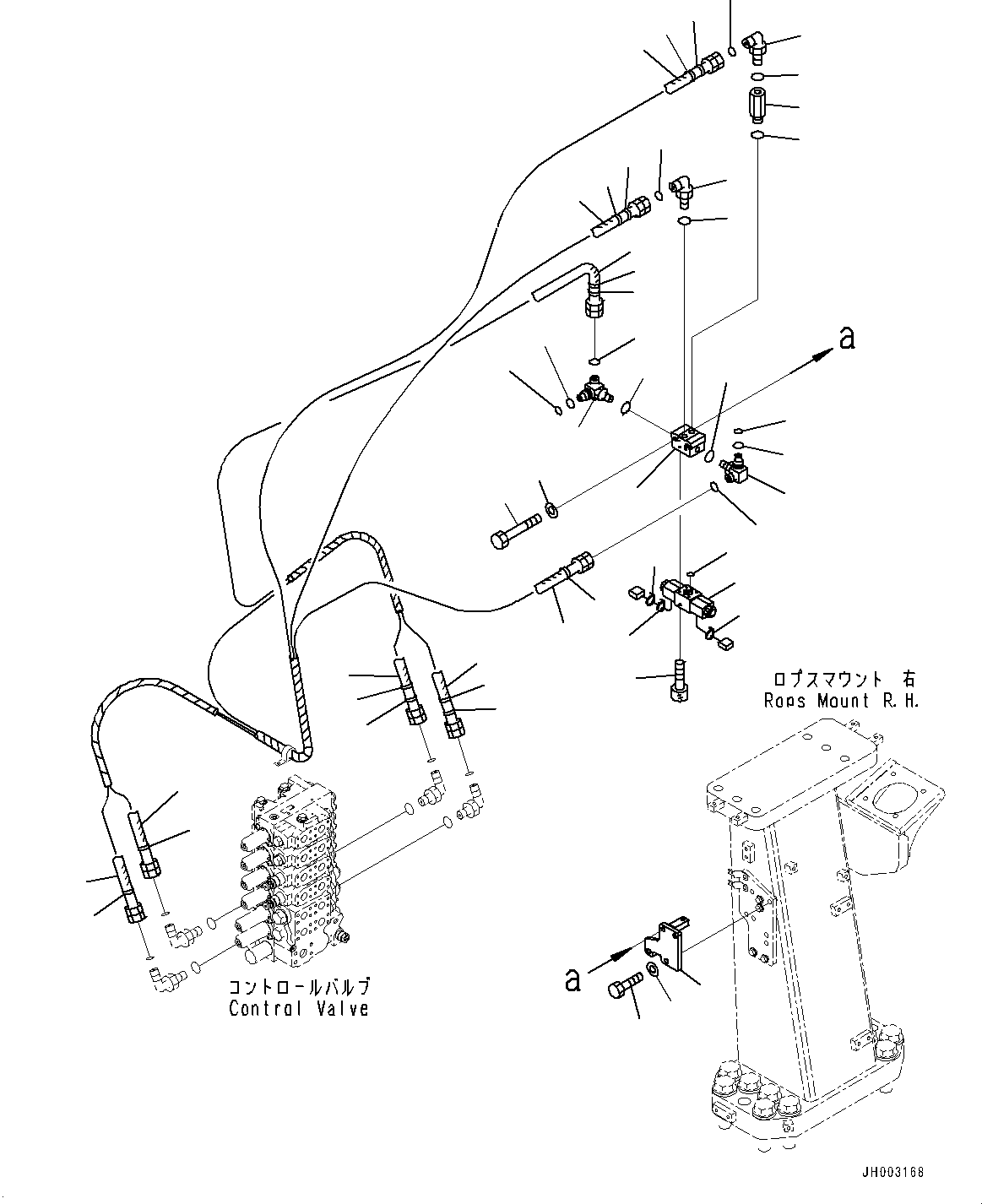 Bulldozers Komatsu / D375A-6R S/N 65001-UP (Mining Specification)(0001178c) / Proportional Pressure Control (PPC) Piping, Solenoid Valve (#65001-)(H012003 : H2270-001002)