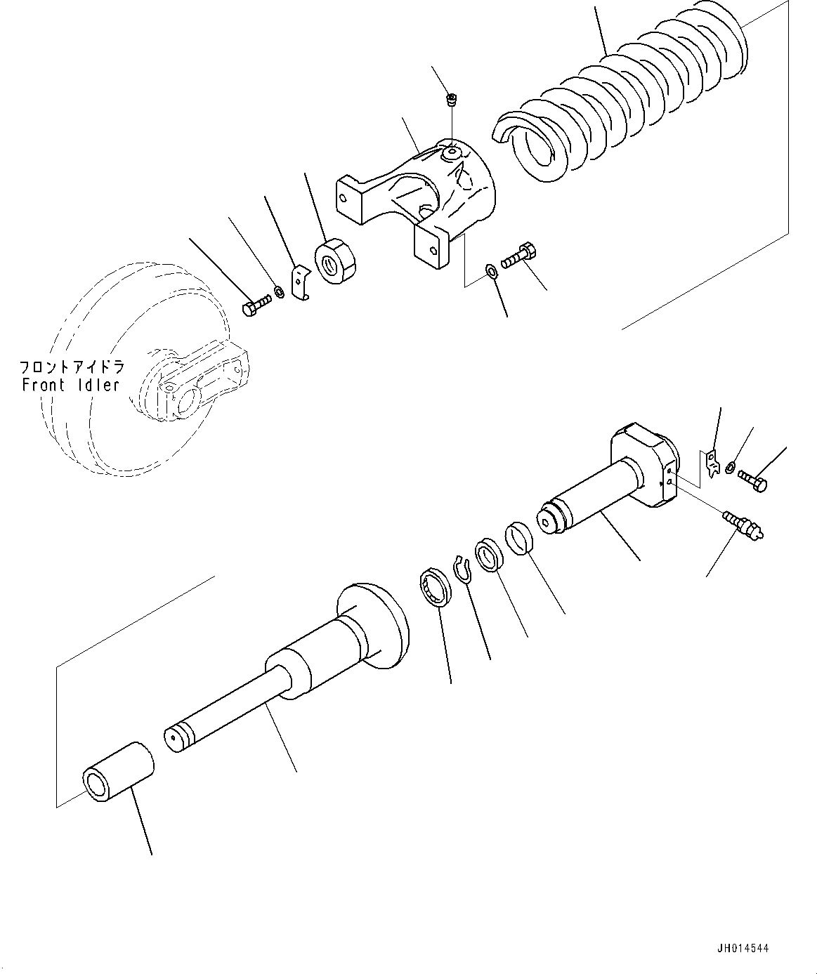 Excavators Komatsu / PC360LC-11 S/N 90001-UP(0001190C) / Front Idler and Idler Cushion, Cushion (#90001-)(R001002 : R0110-001002)