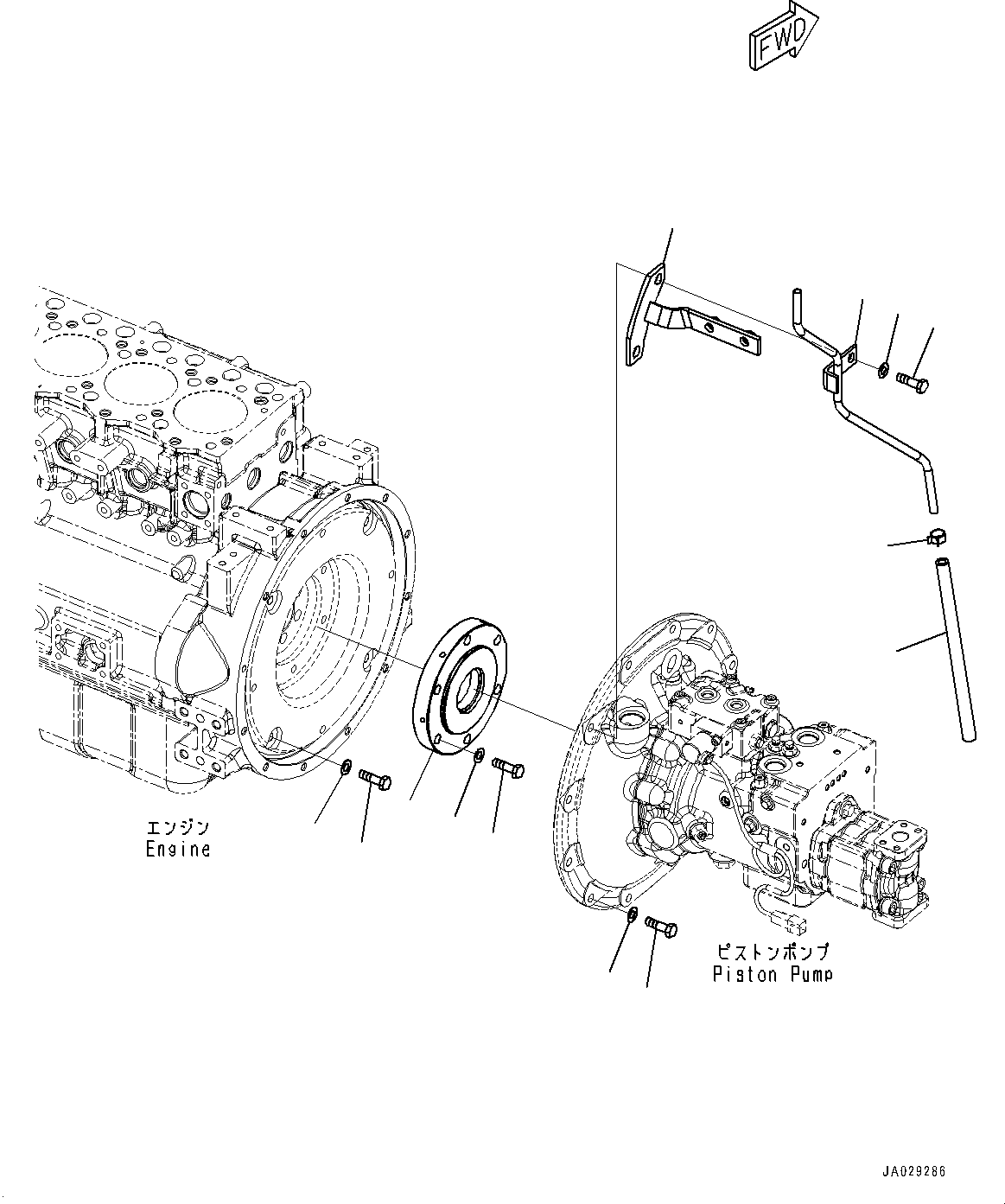 Komatsu parts book diagram for PC78USI-10 S/N 33279-40999: ґЭјЮЭЉЦ?A•”•I, (#33279-)