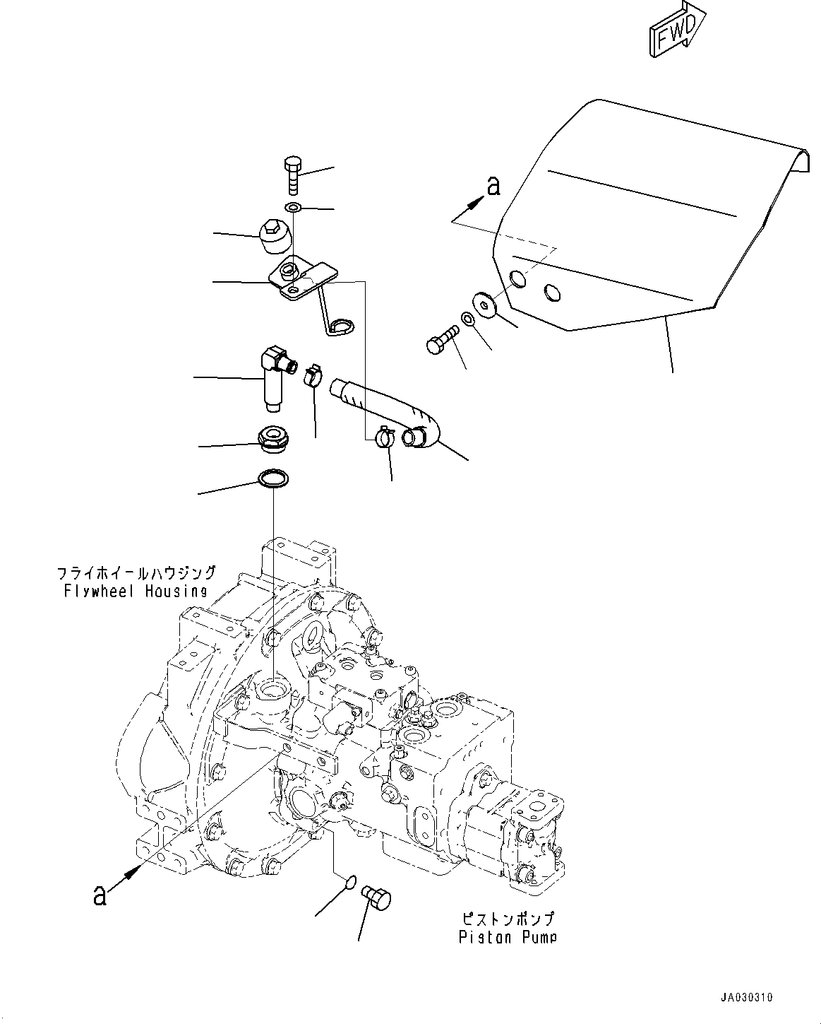Komatsu parts book diagram for PC78USI-10 S/N 33279-40999: АЮЭКЯ, (#33279-)