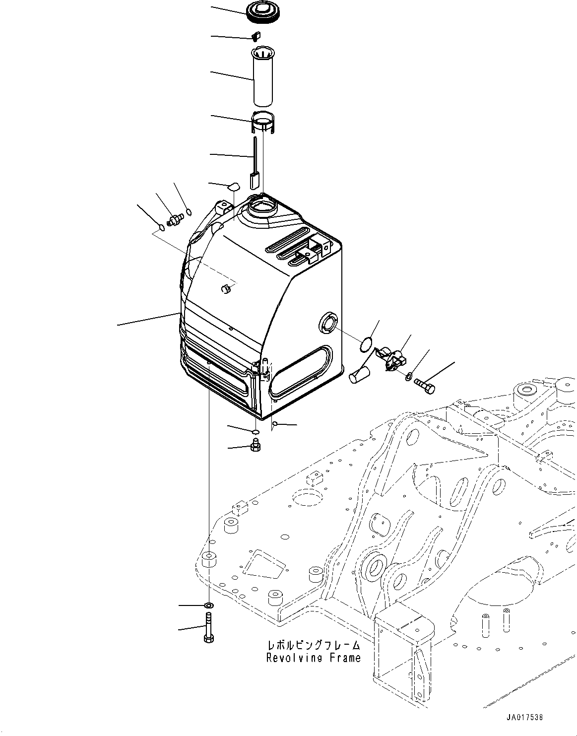 Komatsu parts book diagram for PC78USI-10 S/N 33279-40999: ”R—їАЭё, (#33279-)