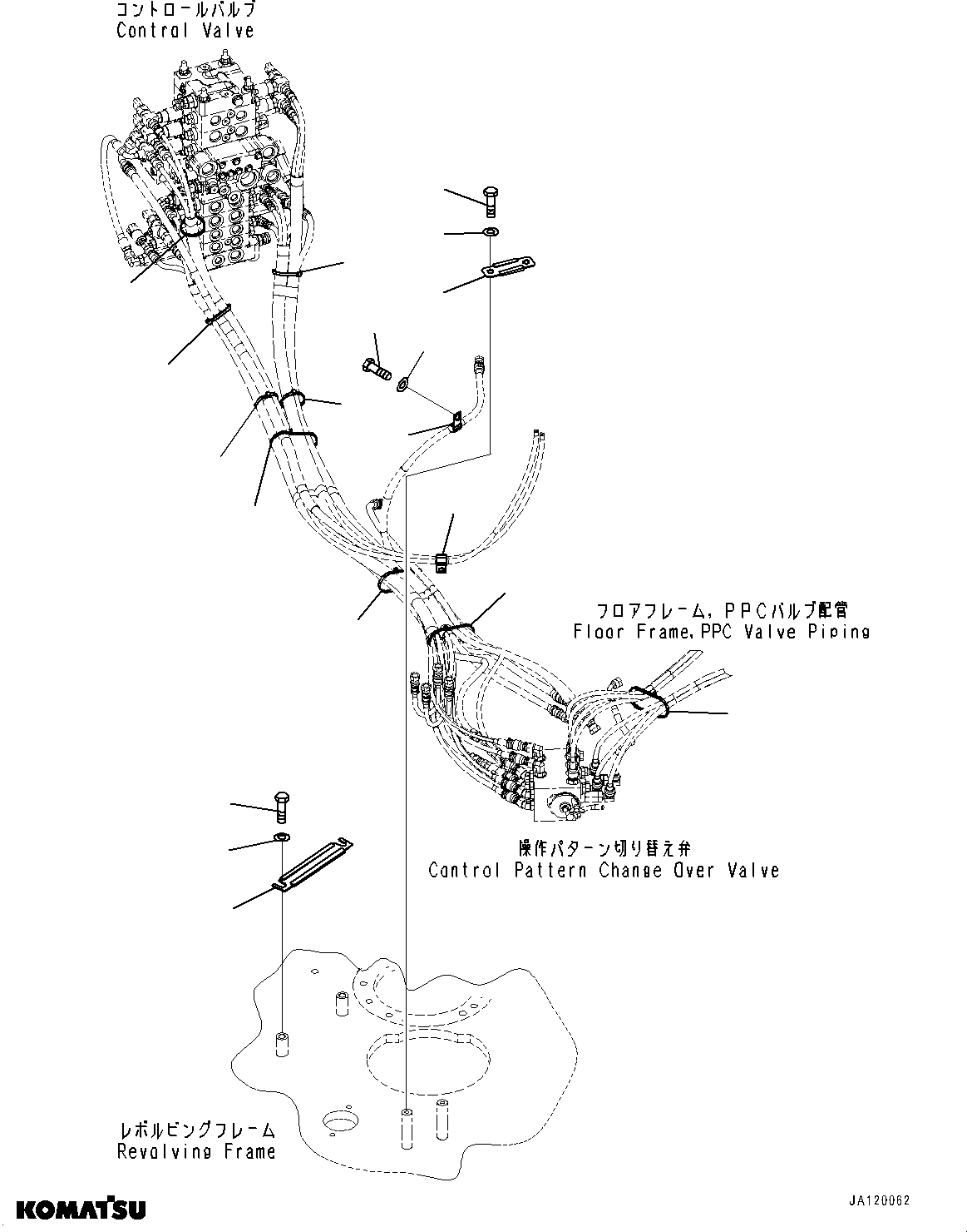 Komatsu parts book diagram for PC78USI-10 S/N 33279-40999: PPC ”ZЉЗ, Ћж•T‚Ї (1/2)(#33279-)