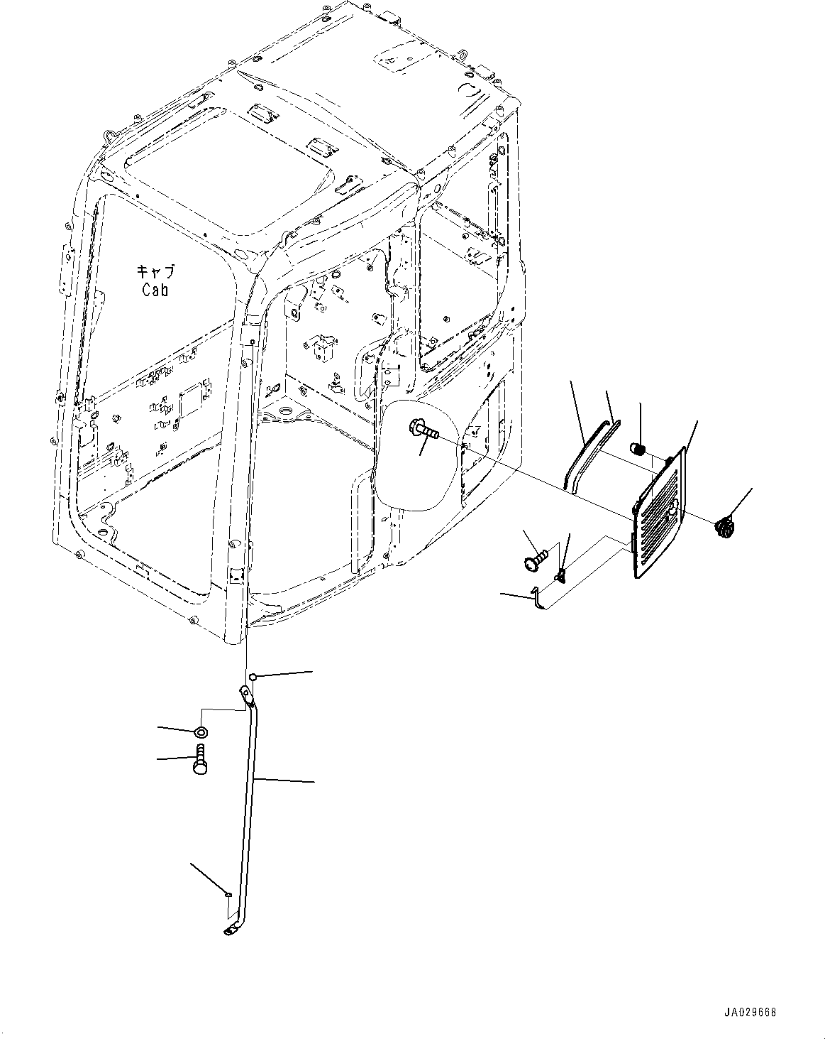 Komatsu parts book diagram for PC78USI-10 S/N 33279-40999: ? ?МЮ, ‹Z‹CҐёЮШЇМЯ(#33279-)