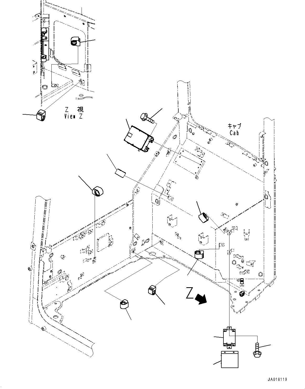 Komatsu parts book diagram for PC78USI-10 S/N 33279-40999: ? ?МЮ, KOMTRAX єЭДЫ ?Ч(#33279-)