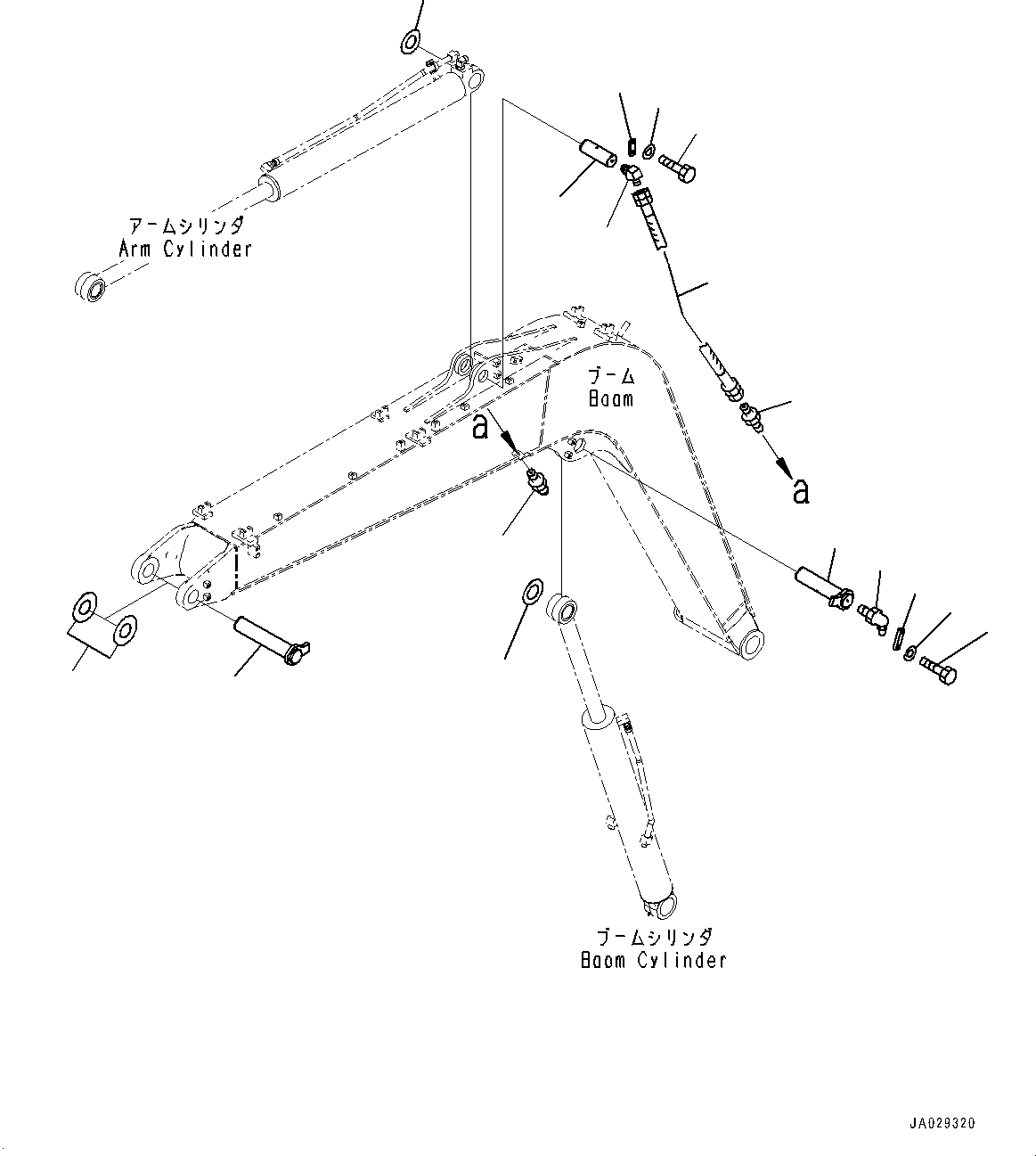 Komatsu parts book diagram for PC78USI-10 S/N 33279-40999: МЮ ?С, ЛЯЭ(#33043-)
