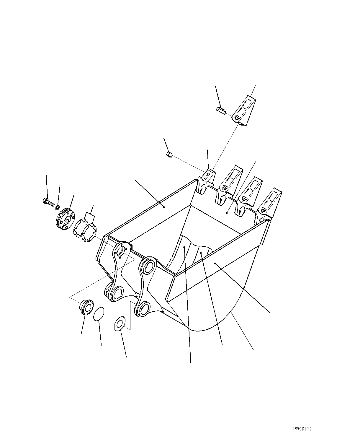 Komatsu parts book diagram for PC78USI-10 S/N 33279-40999: КЮ№ЇД, (0.34M3, 755MM•ќ, ЏC ЛЯЭ АІМЯ)(#33279-)
