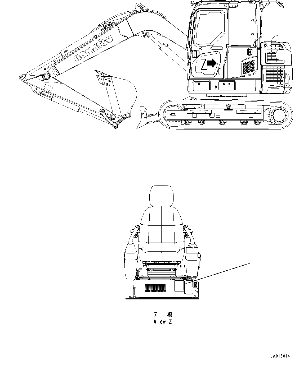 Komatsu parts book diagram for PC78USI-10 S/N 33279-40999: Ќ\‘ў‹KЉI–Б”В, (НЛЮ ? ?іЭАіґІД, 805KG •T)(#33279-)