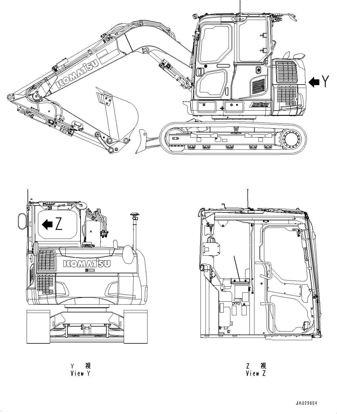 Komatsu parts book diagram for PC78USI-10 S/N 33279-40999: ј ?ДНЮЩД ’…—PМЯЪ ?Д, (#33279-)