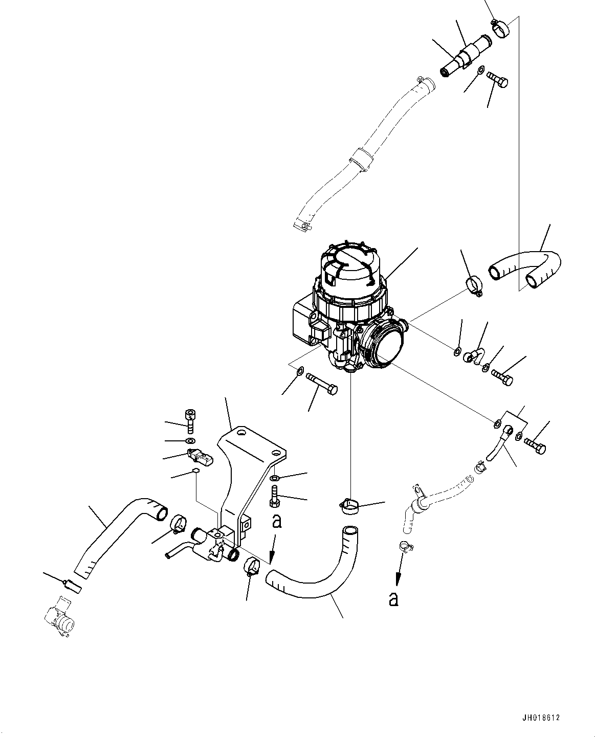 Excavators Komatsu / PC240LC-11 S/N 95001-UP (For KAL)(0001211C) / Air Cleaner, Komatsu Closed Crankcase Ventilation (KCCV)(#95001-95412)(B002003 : B0200-001003)