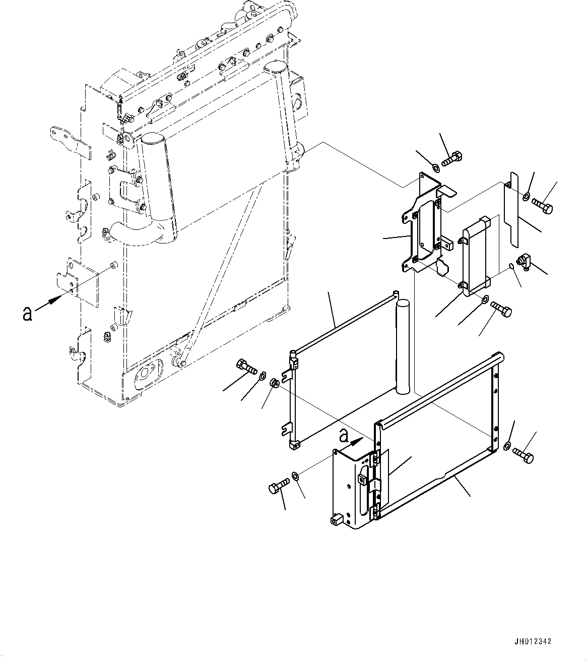 Excavators Komatsu / PC240LC-11 S/N 95001-UP (For KAL)(0001211C) / Cooling System, Fuel Cooler and Condenser (#95001-)(C001005 : C0100-001005)