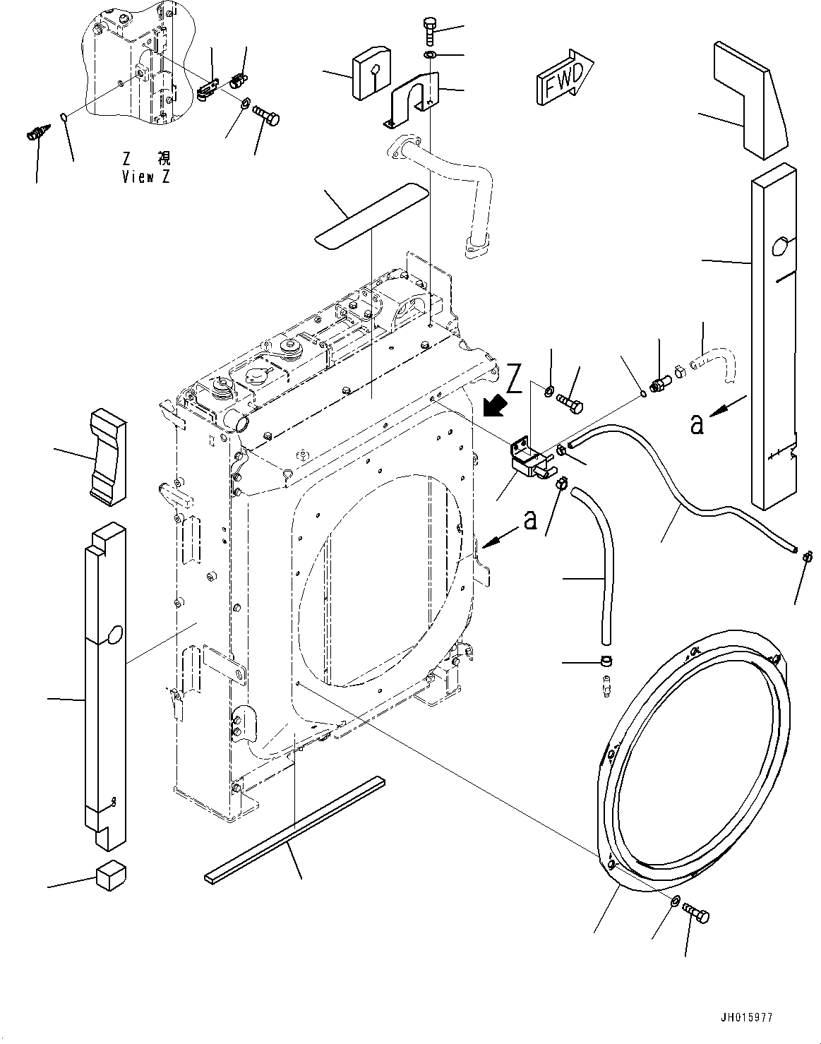Excavators Komatsu / PC240LC-11 S/N 95001-UP (For KAL)(0001211C) / Cooling System, Cover and Sensor(#95001-95463)(C001009 : C0100-001009)