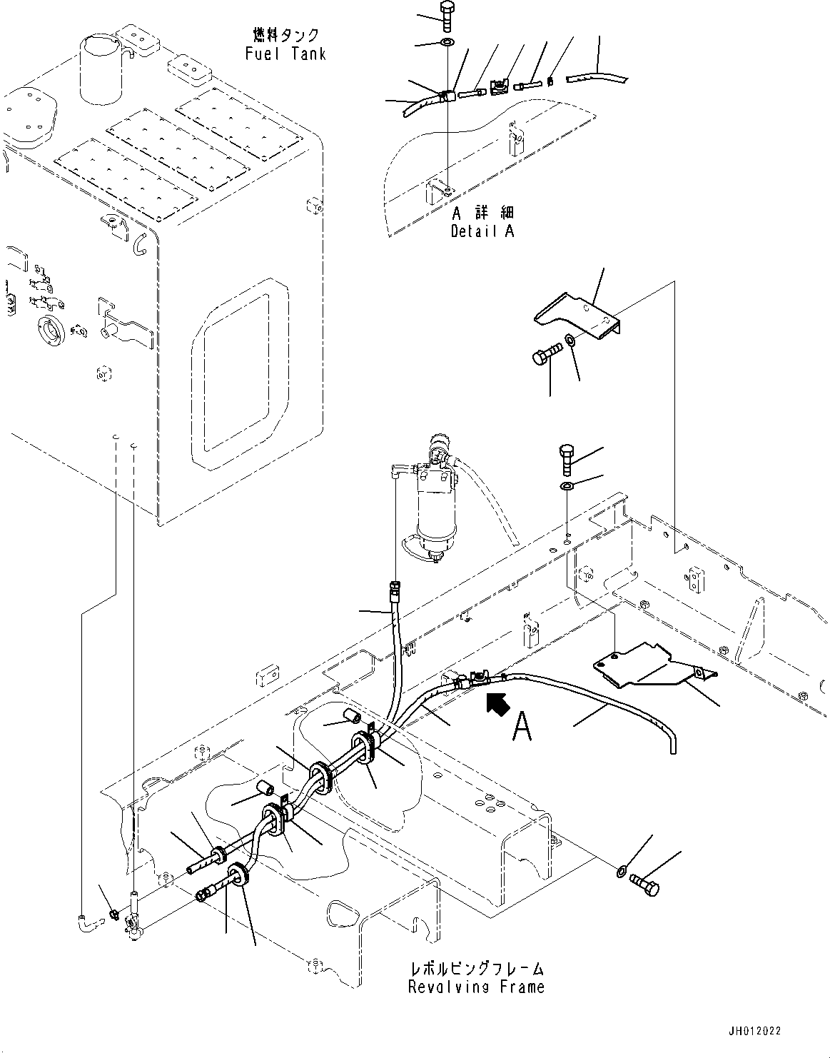 Excavators Komatsu / PC240LC-11 S/N 95001-UP (For KAL)(0001211C) / Fuel Piping, Remote Drain (#95001-)(D002005 : D0200-001005)