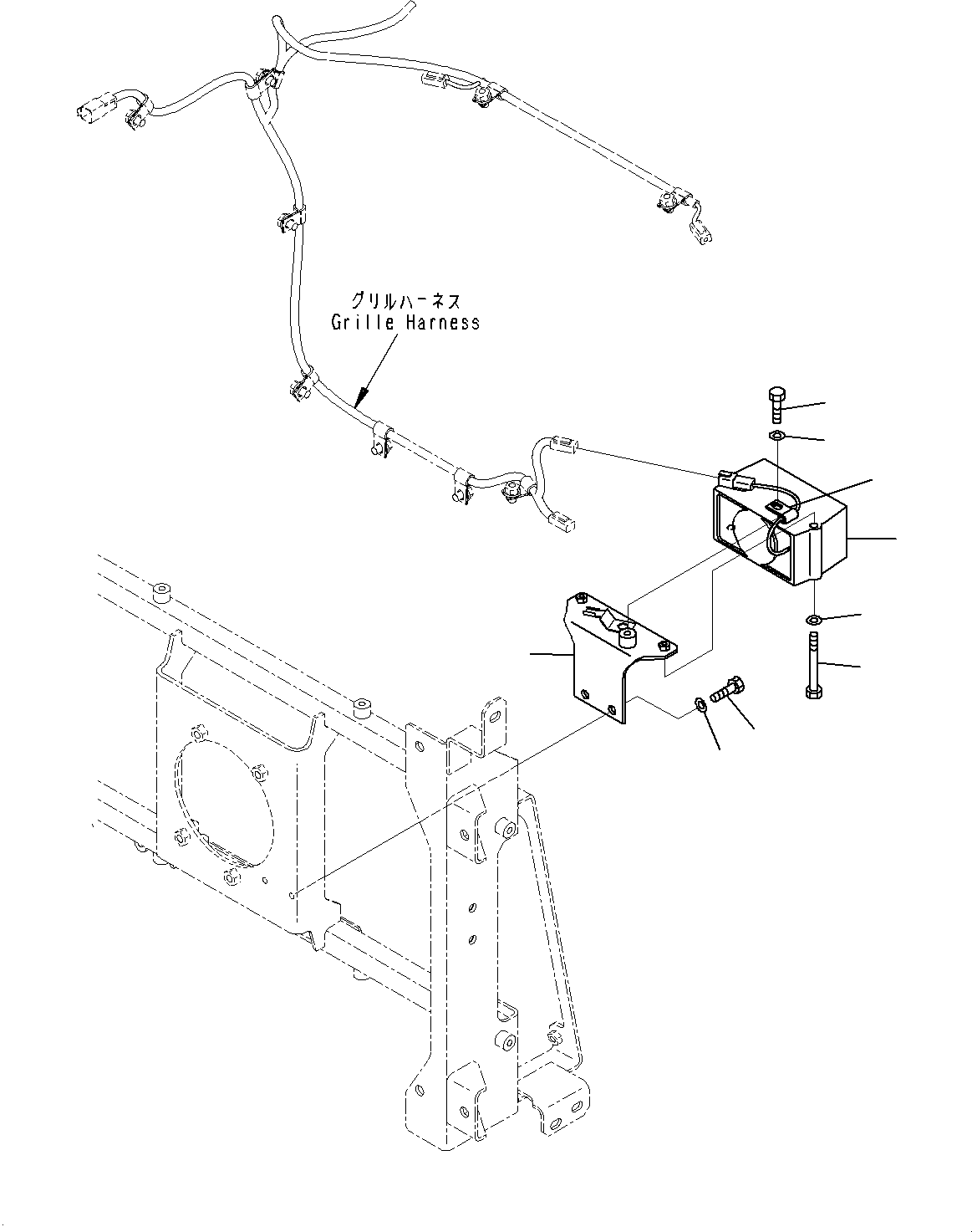 Wheel Loaders Komatsu / WA470-6R S/N 10001-UP (EGR Less Spec.)(0001213C) / Radiator, Grille (#10001-)(C001010 : C0110-004008)