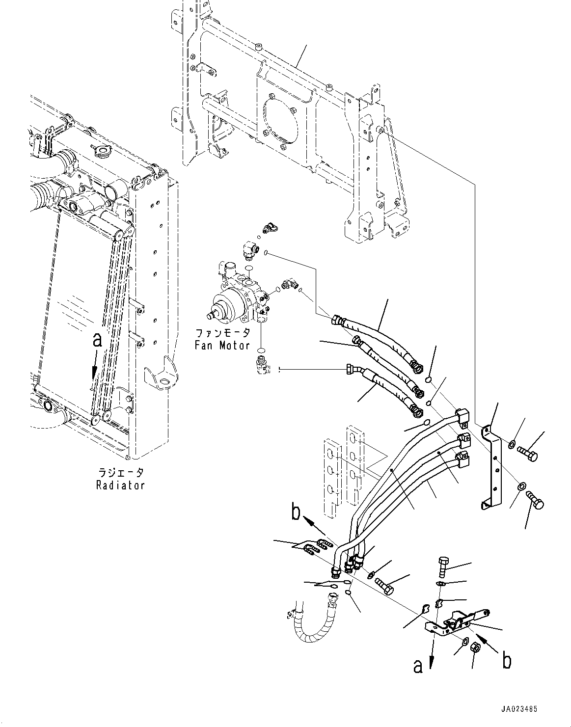 Wheel Loaders Komatsu / WA470-6R S/N 10001-UP (EGR Less Spec.)(0001213C) / Radiator, Oil Cooler Piping (#10001-)(C001013 : C0110-004011)