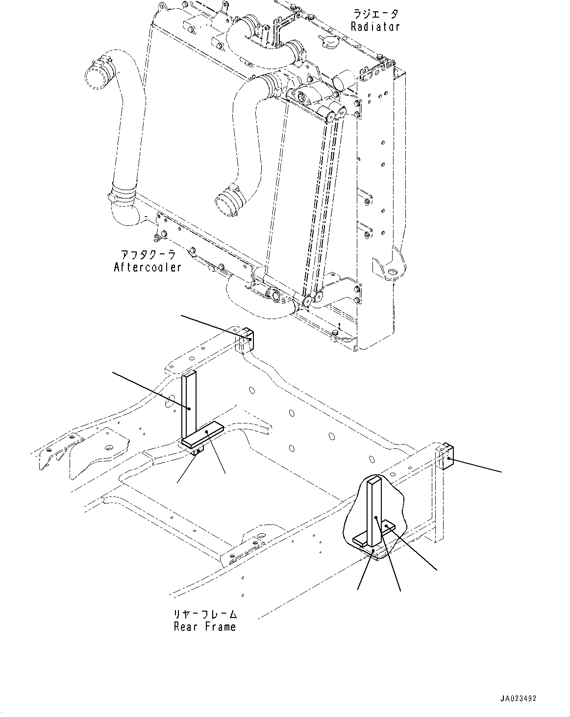 Wheel Loaders Komatsu / WA470-6R S/N 10001-UP (EGR Less Spec.)(0001213C) / Radiator, Sub-tank (#10001-)(C001022 : C0110-004019)