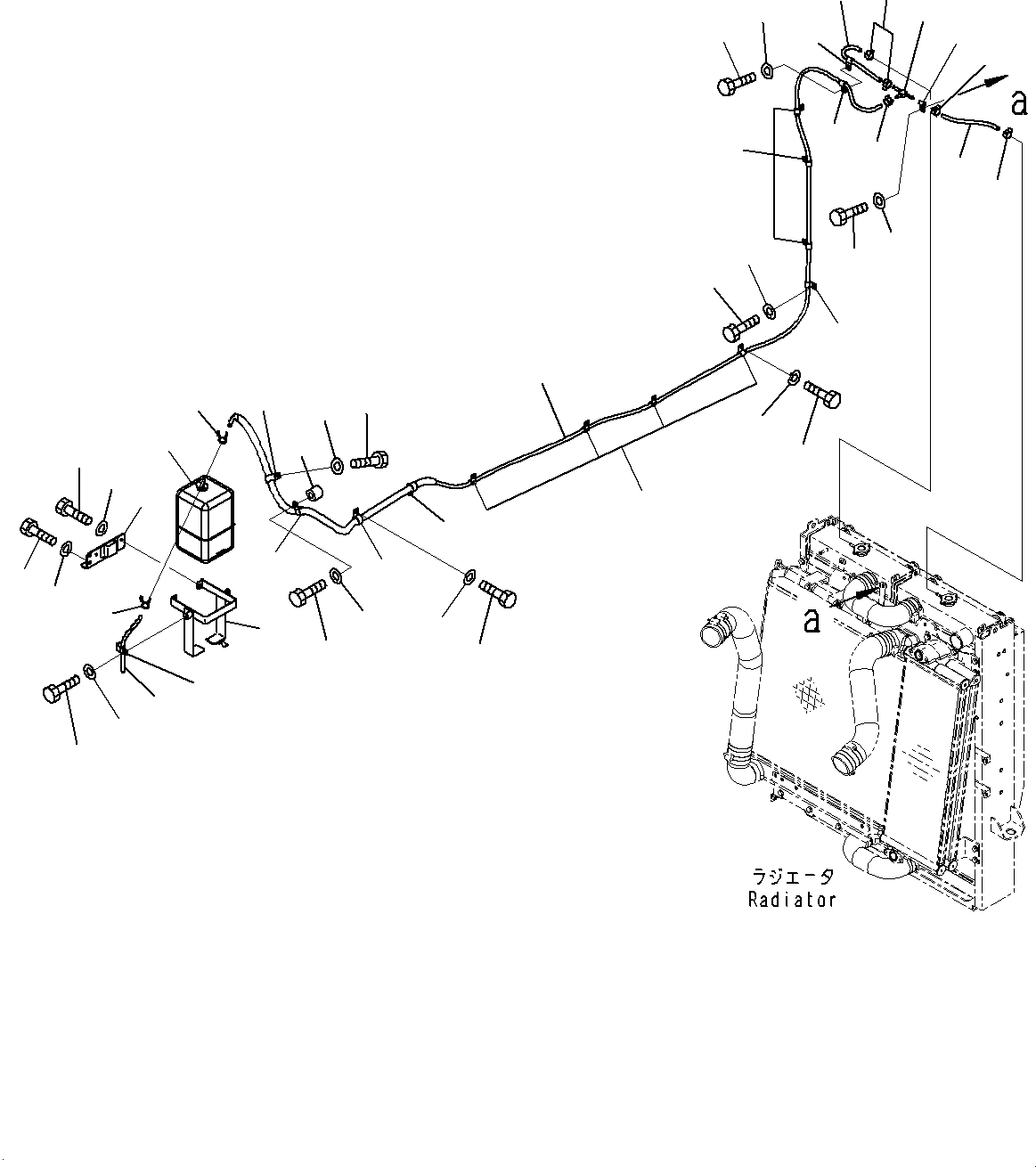 Wheel Loaders Komatsu / WA470-6R S/N 10001-UP (EGR Less Spec.)(0001213C) / Radiator, Spill Hose Piping(#10001-10687)(C001023 : C0110-004020)
