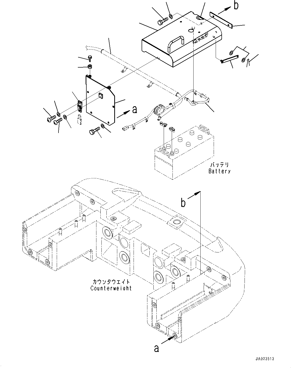 Wheel Loaders Komatsu / WA470-6R S/N 10001-UP (EGR Less Spec.)(0001213C) / Battery Box, Cover, L.H. (#10001-)(E003001 : E0120-008001)