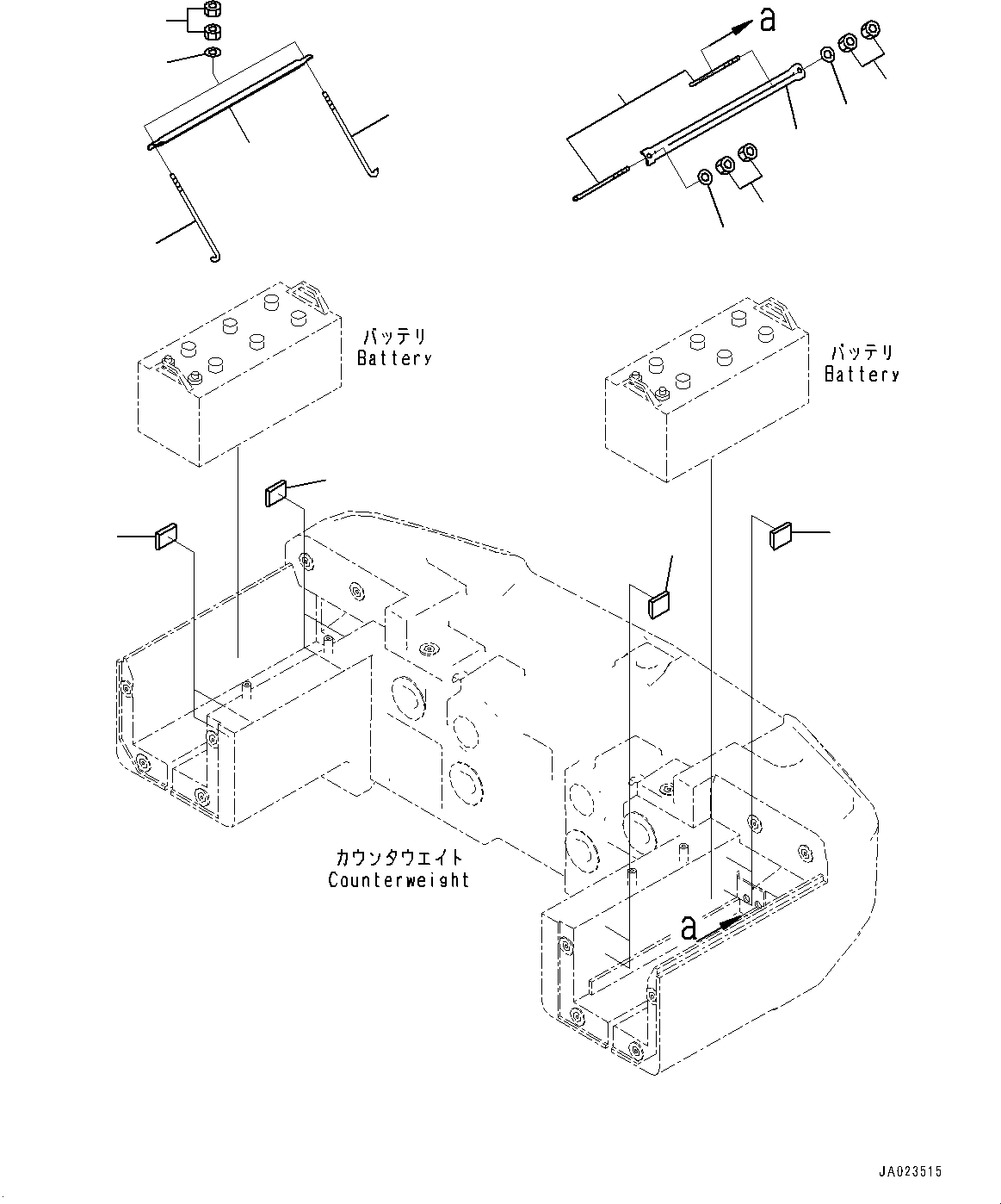 Wheel Loaders Komatsu / WA470-6R S/N 10001-UP (EGR Less Spec.)(0001213C) / Battery Box, Holder (#10001-)(E003003 : E0120-008003)
