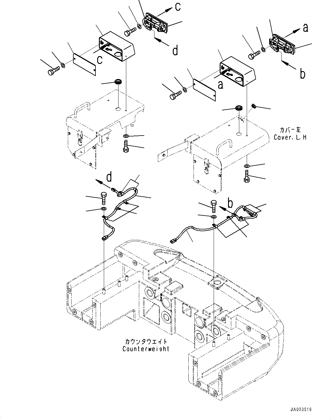 Wheel Loaders Komatsu / WA470-6R S/N 10001-UP (EGR Less Spec.)(0001213C) / Battery Box, Rear Combination Lamp (#10001-)(E003004 : E0120-008004)