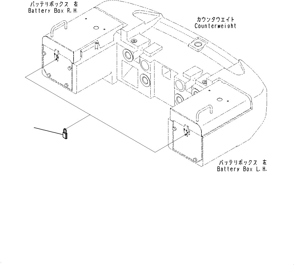 Wheel Loaders Komatsu / WA470-6R S/N 10001-UP (EGR Less Spec.)(0001213C) / Battery Box, Padlock (#10001-)(E004005 : E0120-010005)