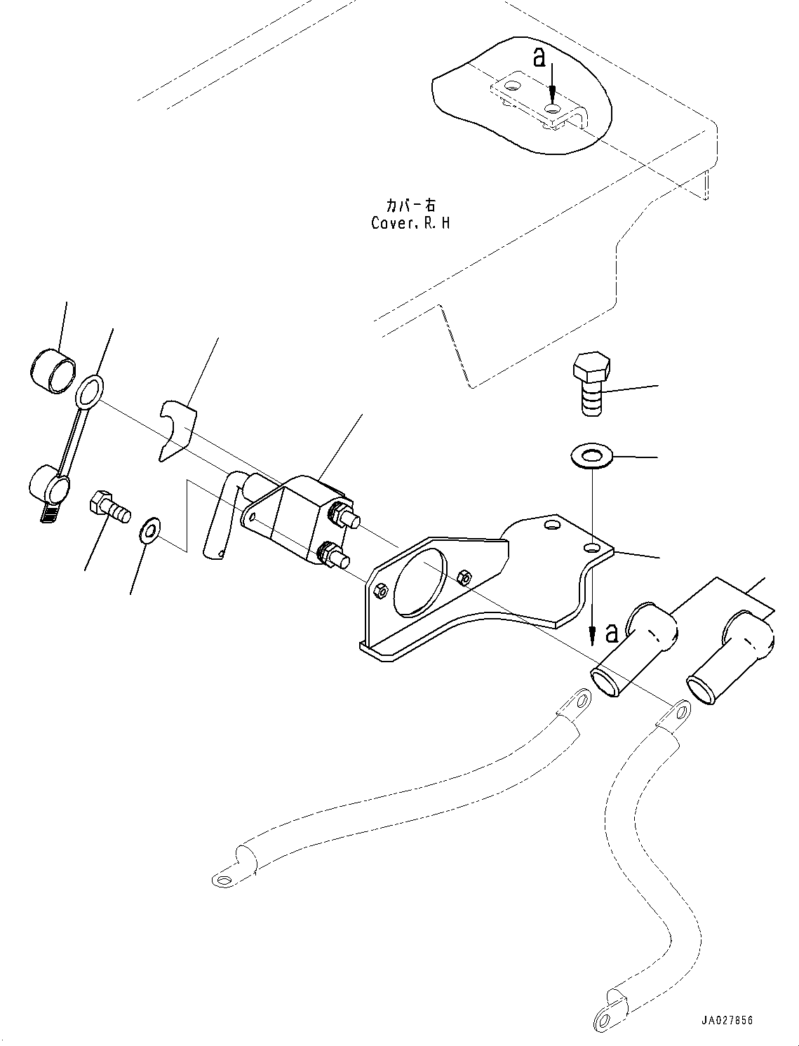 Wheel Loaders Komatsu / WA470-6R S/N 10001-UP (EGR Less Spec.)(0001213C) / Battery Box, Disconnect Switch (#10001-)(E005008 : E0120-013008)