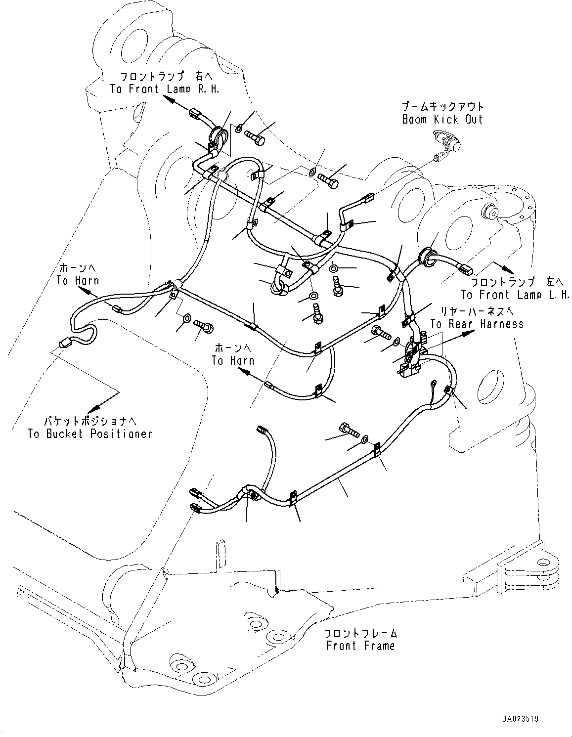 Wheel Loaders Komatsu / WA470-6R S/N 10001-UP (EGR Less Spec.)(0001213C) / Front Wiring Harness, Wiring Harness (1/2) (#10001-)(E006001 : E0200-001001)
