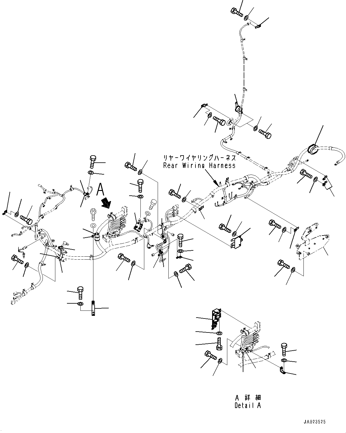 Wheel Loaders Komatsu / WA470-6R S/N 10001-UP (EGR Less Spec.)(0001213C) / Rear Wiring Harness, Mounting (2/2) (#10001-)(E008002 : E0202-003002)