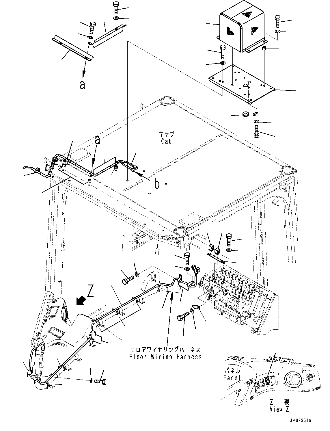 Wheel Loaders Komatsu / WA470-6R S/N 10001-UP (EGR Less Spec.)(0001213C) / Working Lamp, Beacon Lamp Guard (With Amber Color Warning Beacon Guard) (#10001-)(E012002 : E0340-016002)