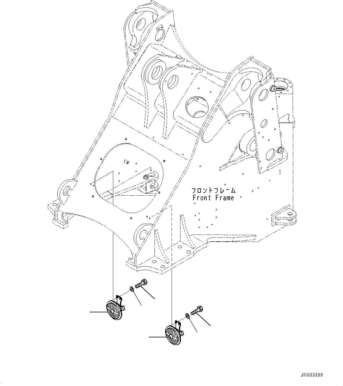 Wheel Loaders Komatsu / WA470-6R S/N 10001-UP (EGR Less Spec.)(0001213C) / Horn (#10001-)(E013001 : E0410-002001)
