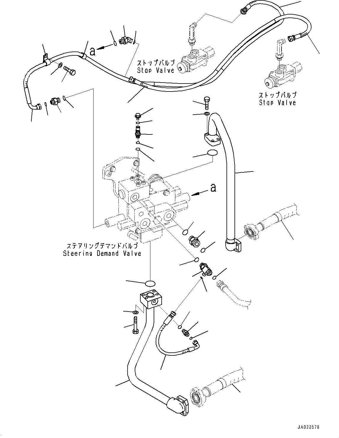 Wheel Loaders Komatsu / WA470-6R S/N 10001-UP (EGR Less Spec.)(0001213C) / Steering Demand Valve, Steering Piping (#10001-)(H009003 : H0122-003003)