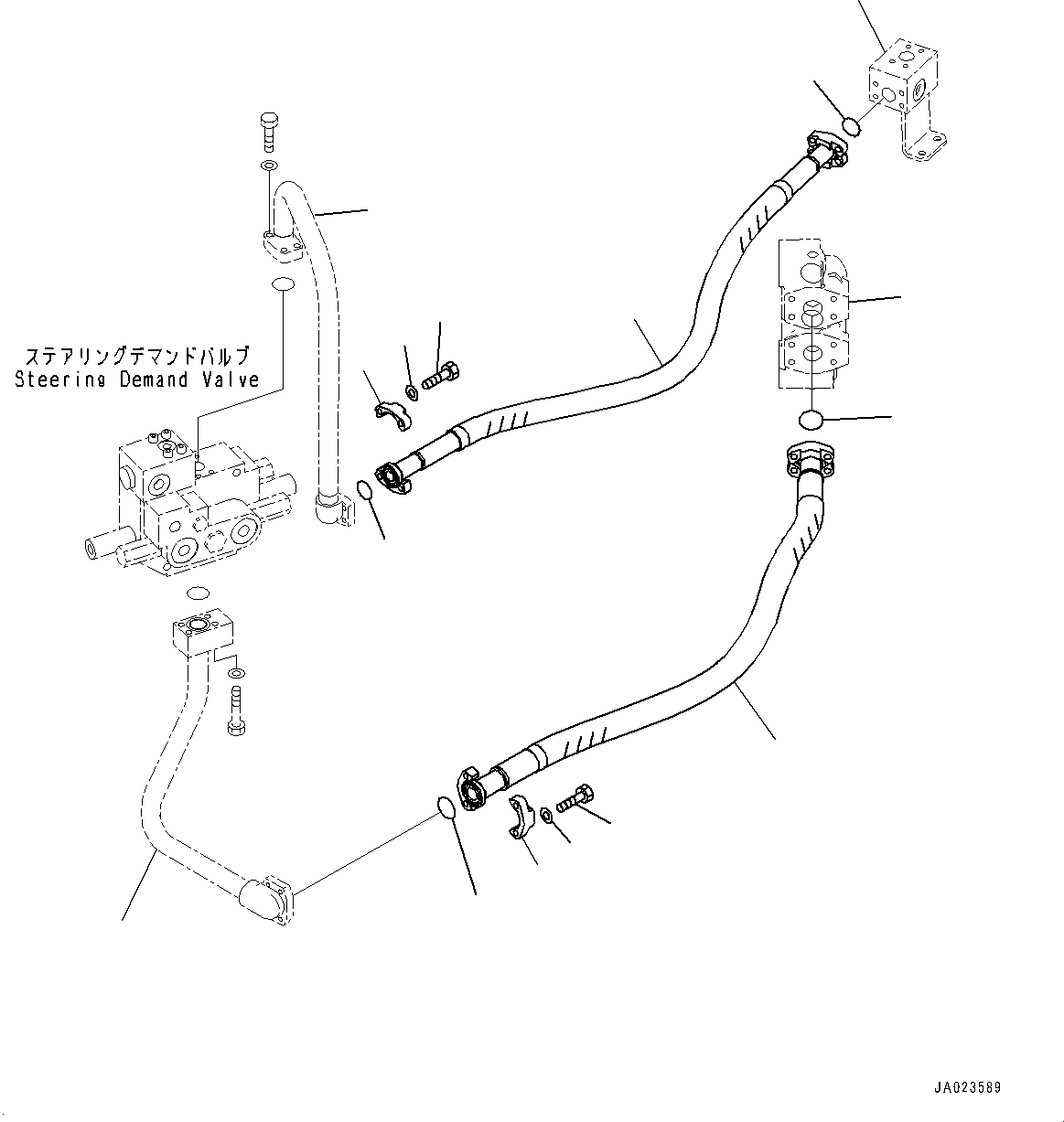 Wheel Loaders Komatsu / WA470-6R S/N 10001-UP (EGR Less Spec.)(0001213C) / Hydraulic Piping, Steering Piping (#10001-)(H018001 : H4200-014001)
