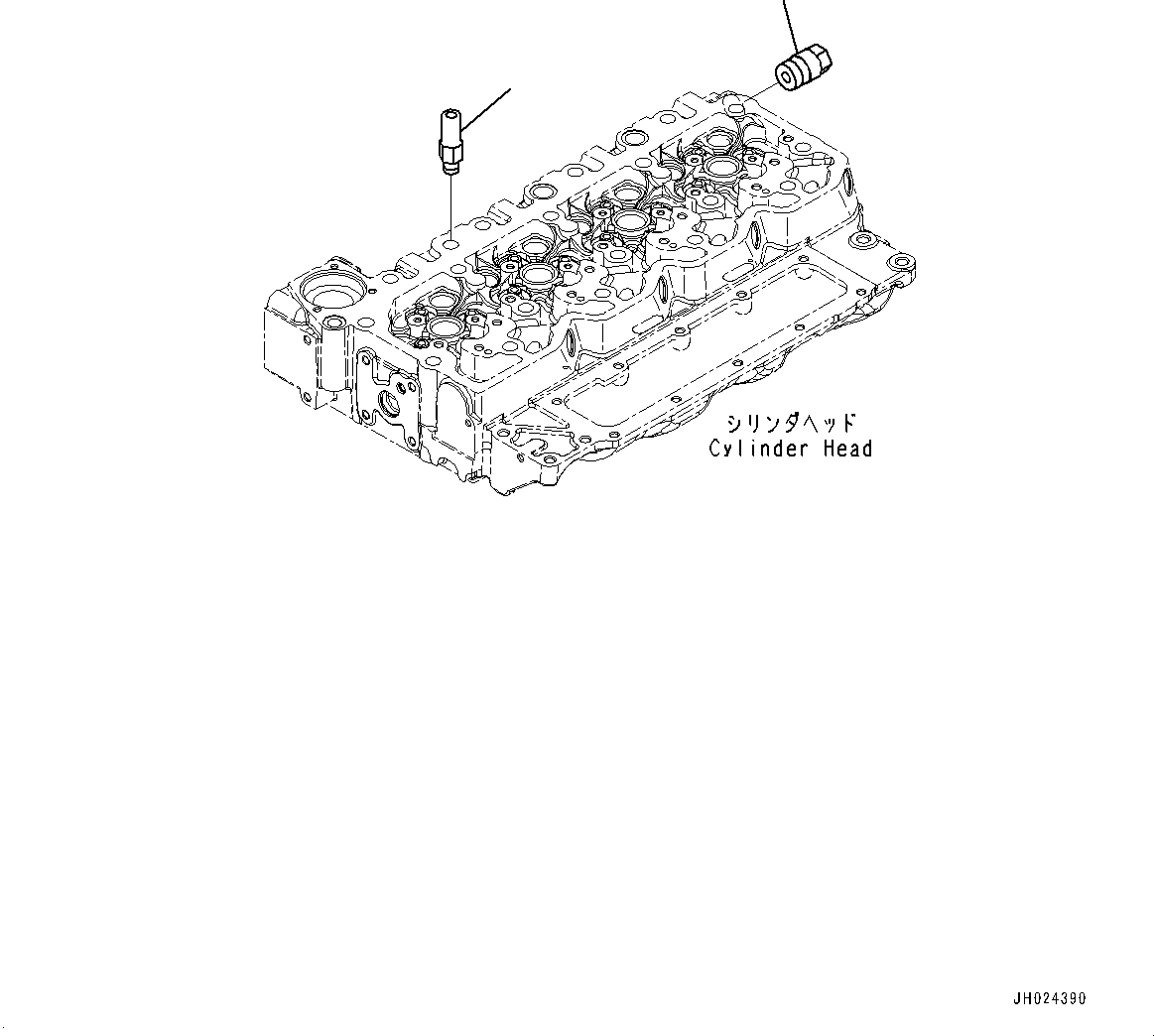 Engines Komatsu / SAA4D107E-3E S/N 26664037-UP (For HB215LC-3)(0001223C) / Heater Connector (#26664037-)(A008001 : A9999-001001)