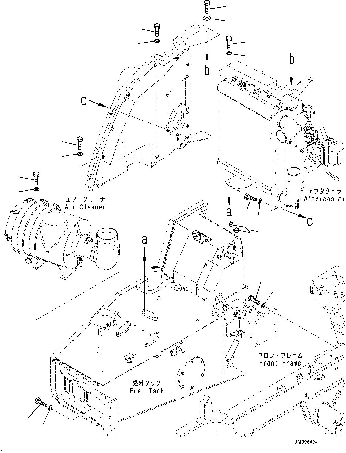 Dump Trucks Komatsu / HM300-5 S/N 10555-UP (For KAL)(0001224C) / Fuel Tank Related Parts, Mounting Parts (#10001-)(D001004 : D0100-002004)