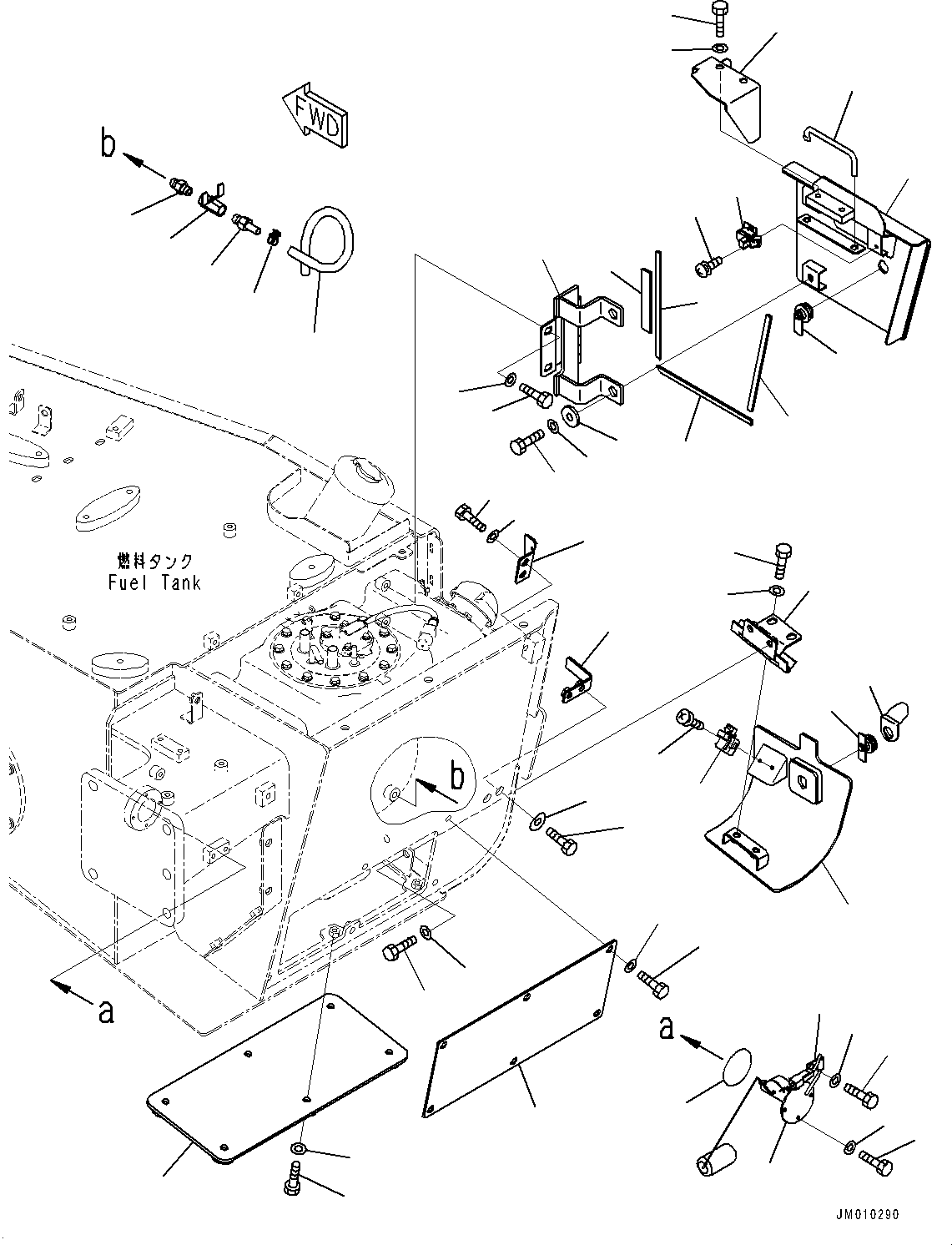 Dump Trucks Komatsu / HM300-5 S/N 10555-UP (For KAL)(0001224C) / Fuel Tank Group, Related Parts, Rear (#10001-)(D002002 : D0150-003002)