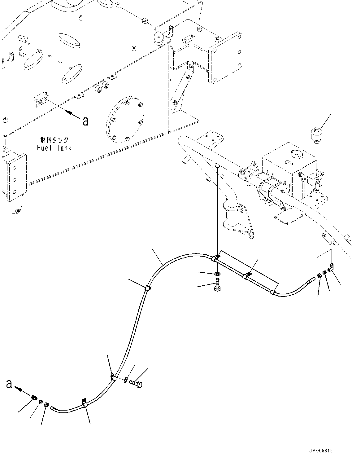 Dump Trucks Komatsu / HM300-5 S/N 10555-UP (For KAL)(0001224C) / Fuel Piping, Fuel Tank Breather Hose (#10001-)(D004002 : D0200-001002)