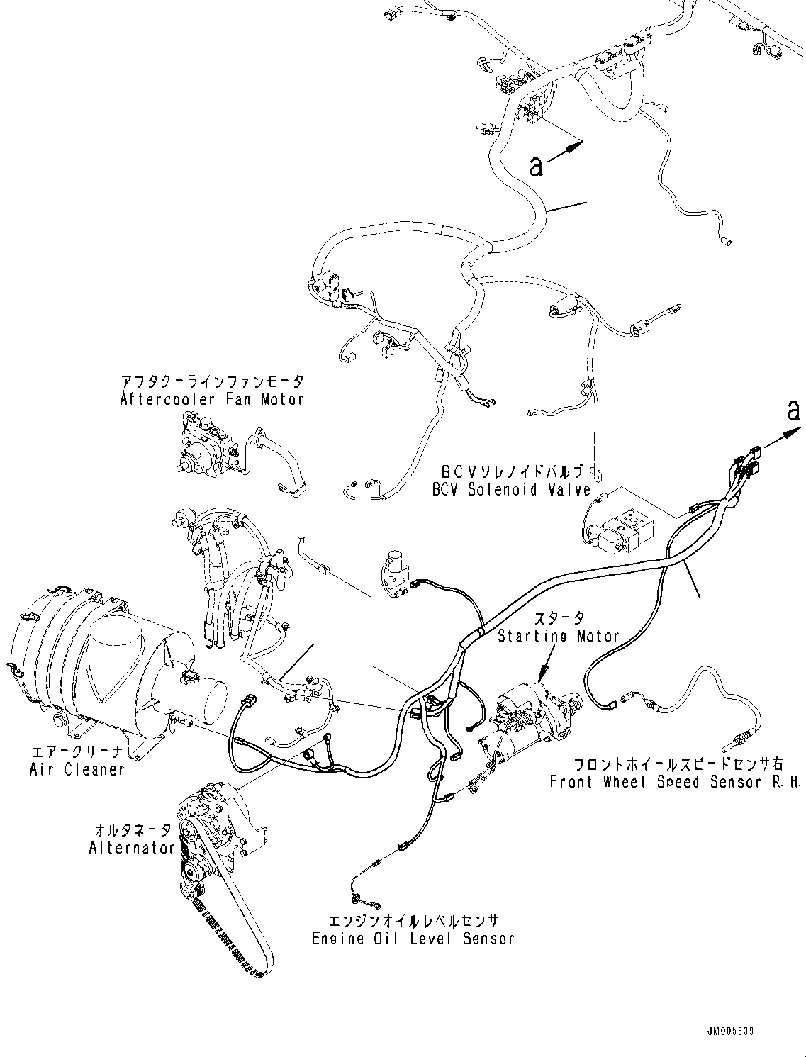 Dump Trucks Komatsu / HM300-5 S/N 10555-UP (For KAL)(0001224C) / Front Wiring Harness, (1/4) (#10001-)(E003001 : E0200-003001)