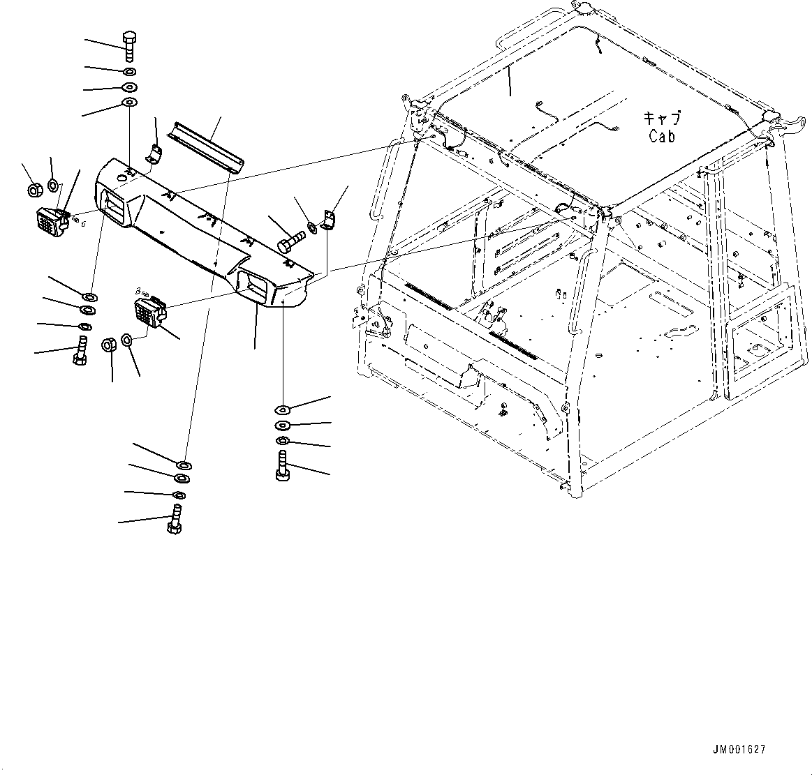 Dump Trucks Komatsu / HM300-5 S/N 10555-UP (For KAL)(0001224C) / Cab, Working Lamp (#10001-)(K001009 : K0200-018009)